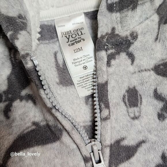 🏖 12 Months Carter's Super Cozy Zip Up Jacket Infant Toddler Baby - Picture 3 of 3